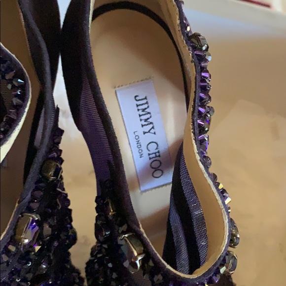 Jimmy choo suede with crystals in purple - Picture 5 of 5